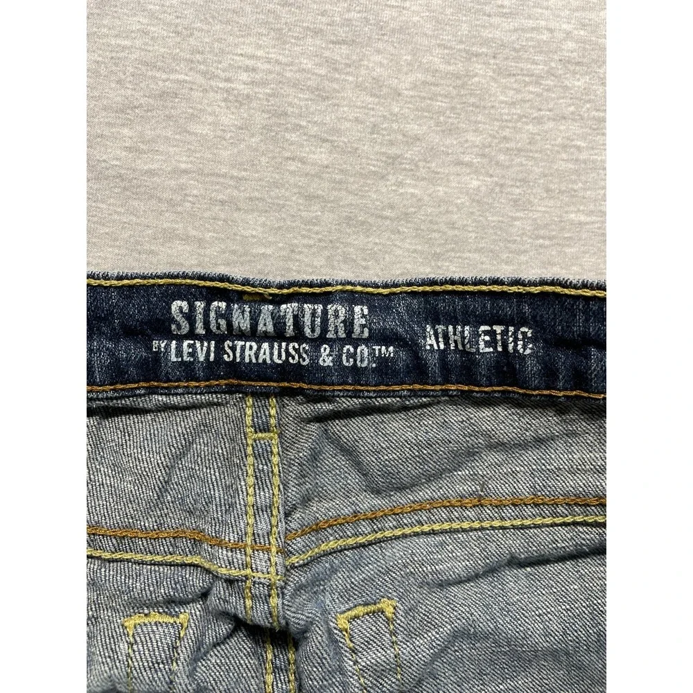 Signature by Levi's Jeans Athletic Fit Straight Jeans Boys 18 Blue Denim Cotton
